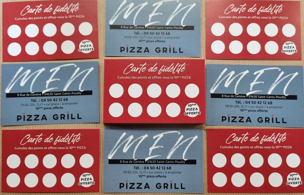cartes de visite men pizza grill